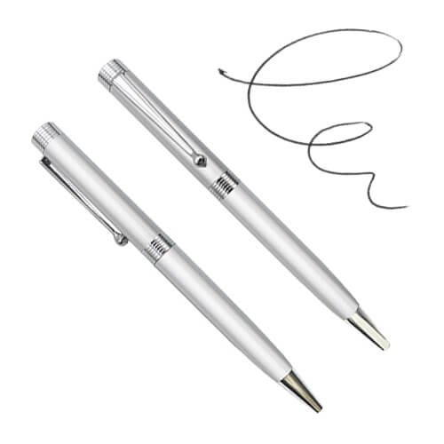 [LE-ESC-0022] Bolígrafo metálico ejecutivo plateado
