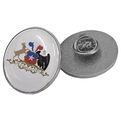 [LE-LLA-0111] Piocha redonda plateada con domo 2,5 cm