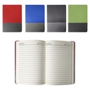 Libreta de cuerina bicolor 14,5 × 21 cm