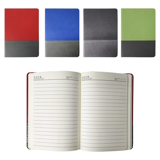 [LE-LIB-0018-AZU] Libreta de cuerina bicolor 14,5 × 21 cm (Azul)