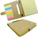Set de notas adhesivas con tapa de cartón y 150 banderitas