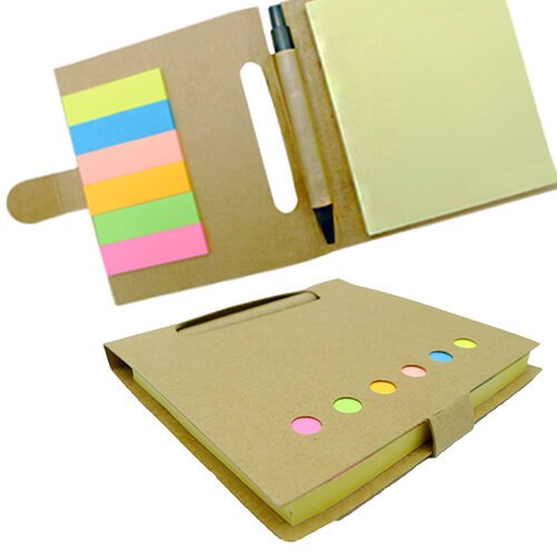 [LE-LIB-0047] Set de notas adhesivas con tapa de cartón y 150 banderitas