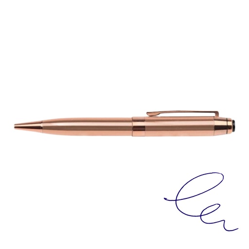 [LE-ESC-0013] Bolígrafo metálico acabado cobre 14,3 cm