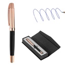 Bolígrafo roller cobre y negro con estuche