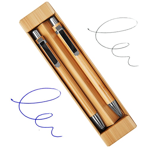 [LE-ESC-0072] Set de bolígrafo touch y portaminas en caja de cartón