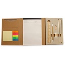 Carpeta de cartón reciclado con set de útiles
