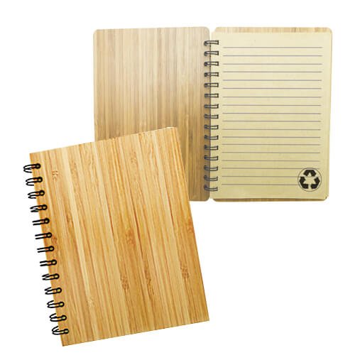 [LE-LIB-0006] Libreta con tapa de bambú 15 × 22 cm