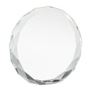 Galvano de cristal facetado redondo de 12,5 cm