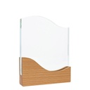 Galvano de madera y cristal 19,5 × 15 cm
