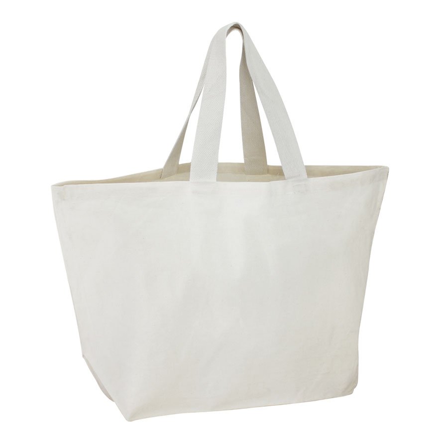 Bolsa grande de algodón natural 60 × 40 × 19 cm de 150 g/m²