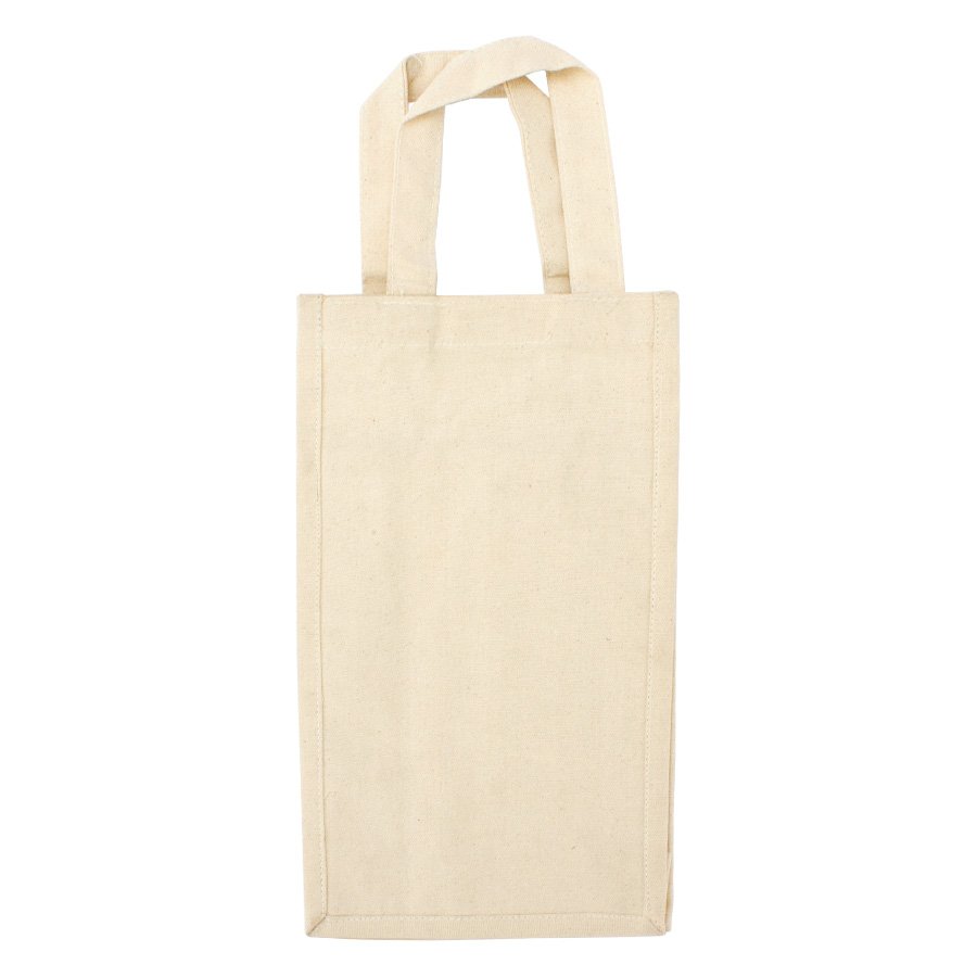 Bolsa de canvas para 2 botellas de vino 20 × 35 × 10 cm