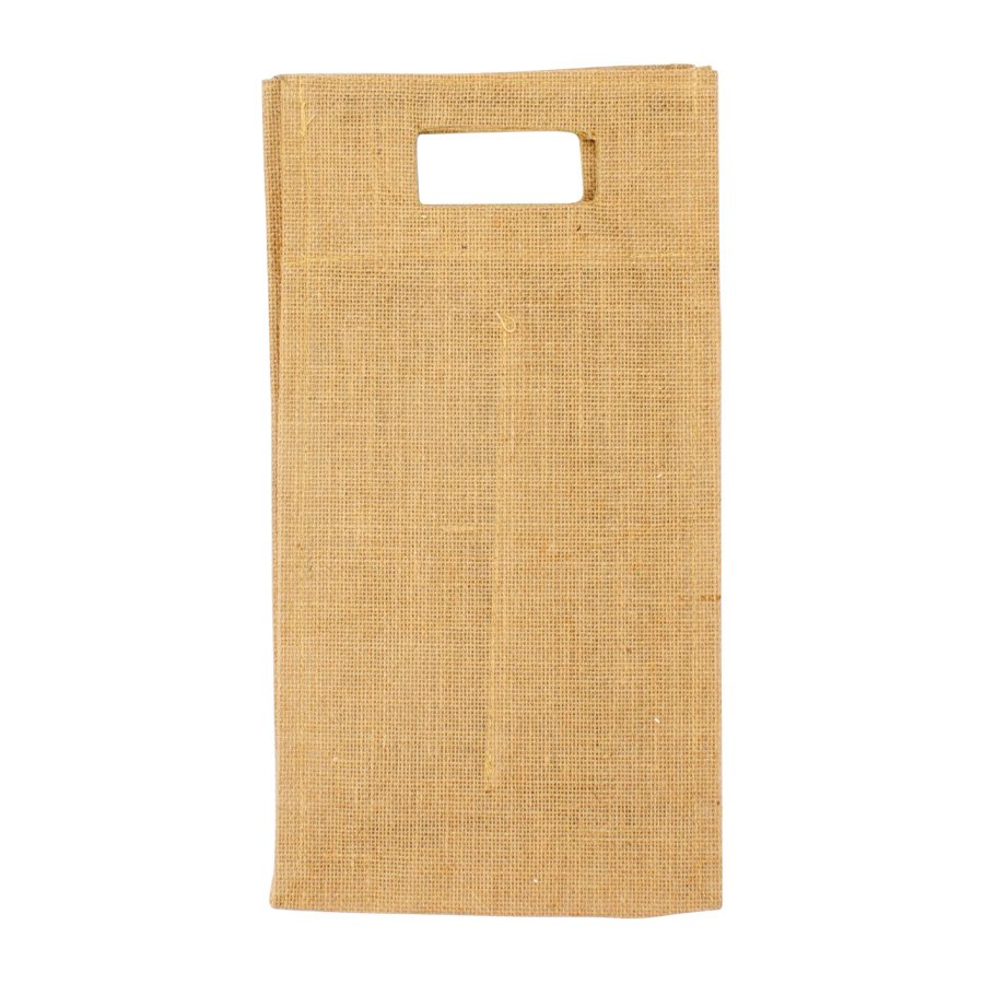 Bolsa de yute para 2 botellas de vino 20 × 38 × 10 cm
