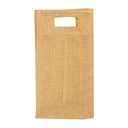 Bolsa de yute para 2 botellas de vino 20 × 38 × 10 cm
