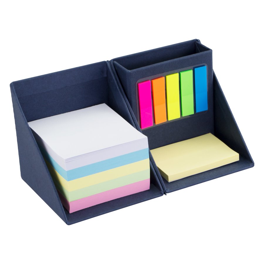 Cubo de notas con porta lápices ecológico 9,5 × 9,5 × 9,5 cm