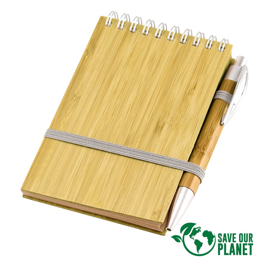 Libreta de bambú 9 × 14 × 1,1 cm