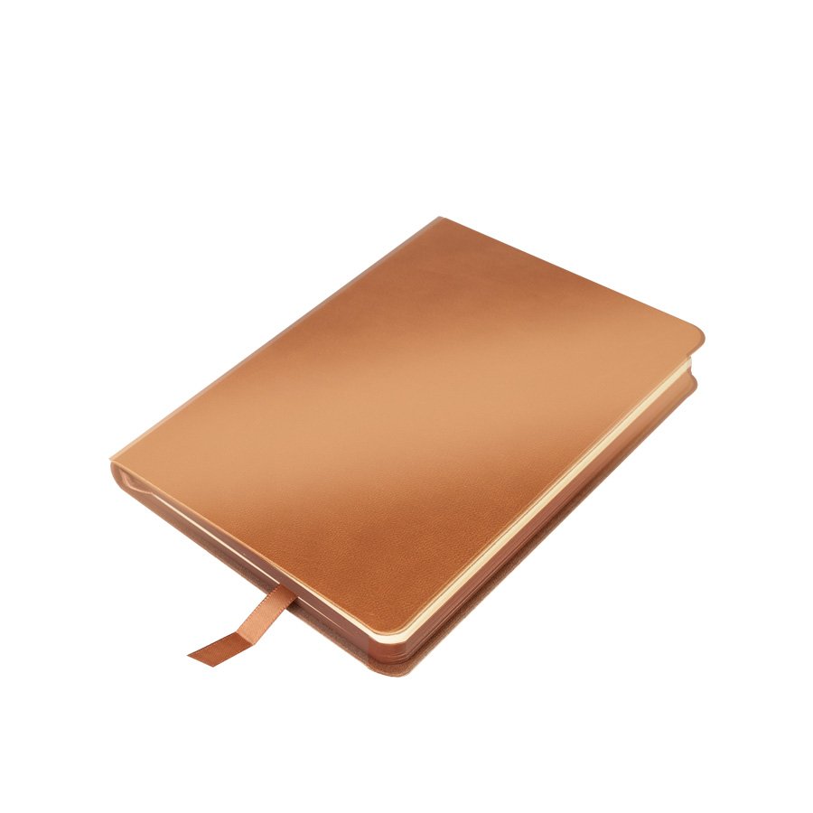 Libreta de cuerina encobrizada 10,5 × 14,5 × 1,3 cm
