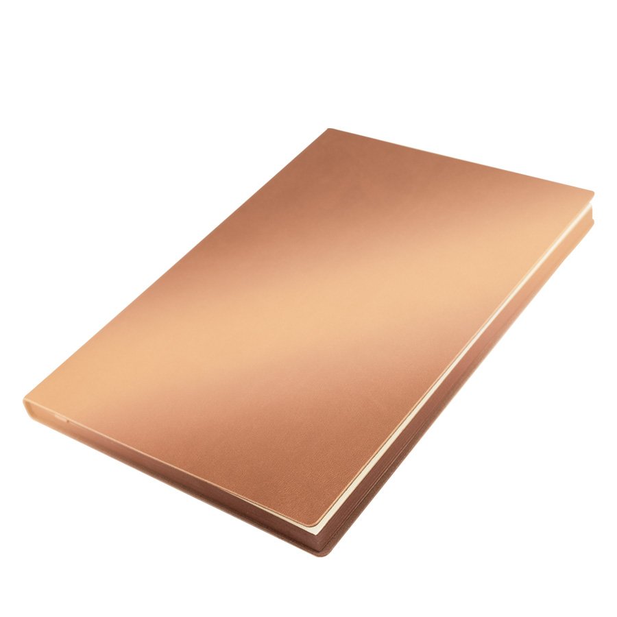 Cuaderno de cuerina encobrizada 14,5 × 21 × 1,3 cm