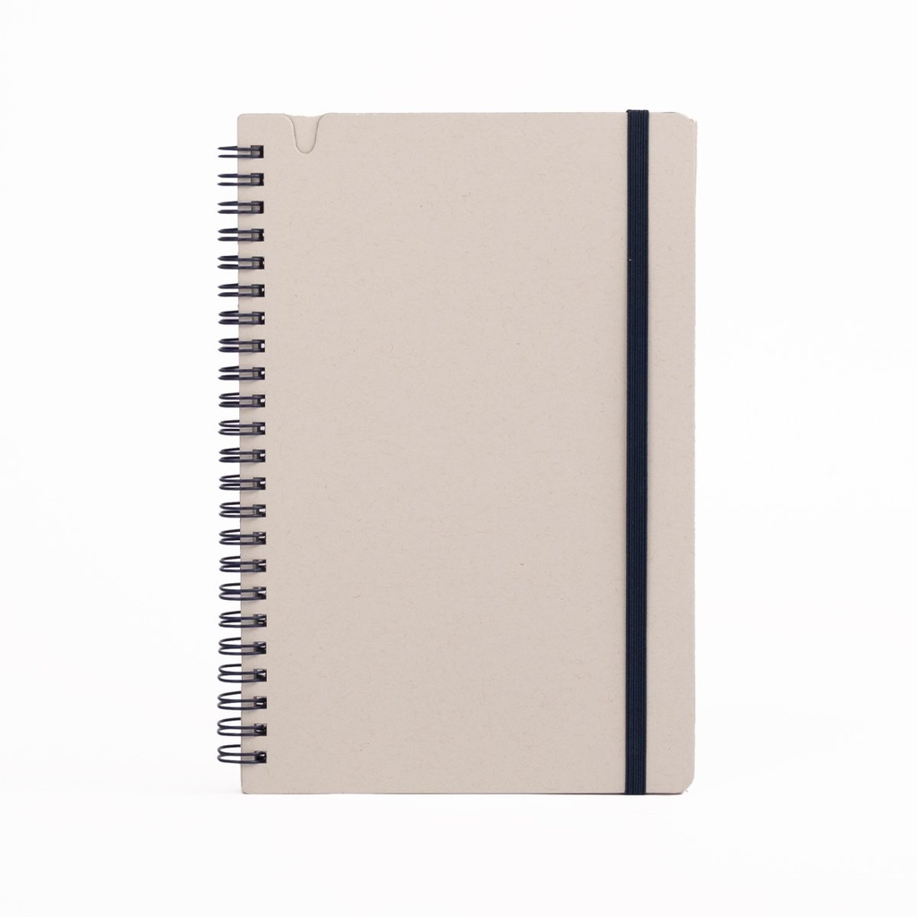 Cuaderno A5 de cartón lácteo reciclado 14,7 × 21 × 1,6 cm