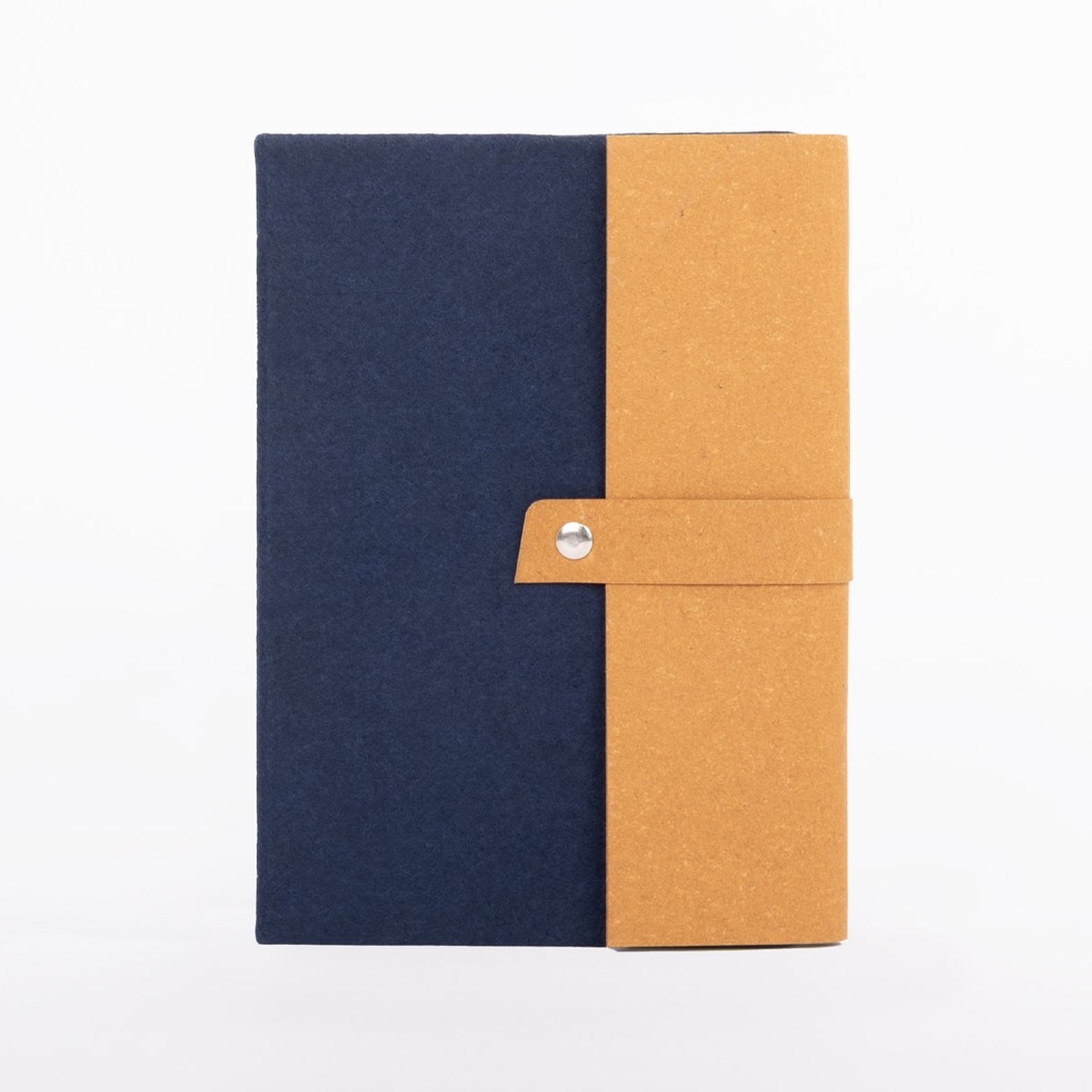 Cuaderno A5 de cuerina reciclada 15,4 × 21,2 × 1,5 cm