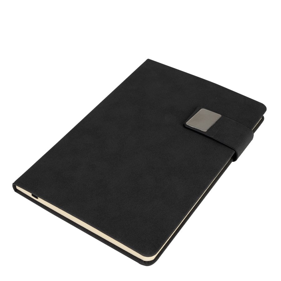Cuaderno con cierre imantado de cuerina 14,5 × 21 × 1,5 cm