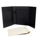 Carpeta con libreta de apuntes de cuerina 13,5 × 20,5 cm
