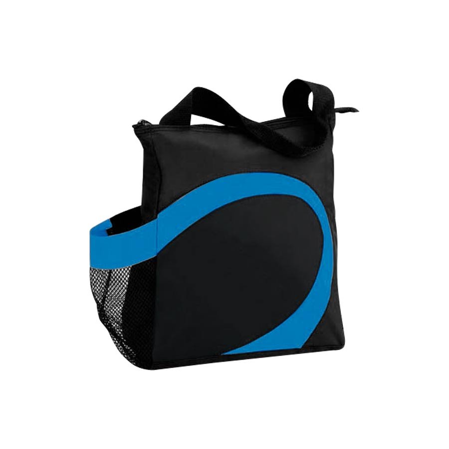 Cooler de poliéster con bolsillo lateral 22 × 27 × 9,5 cm