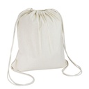 Mochila morral de algodón natural 38 × 41 cm de 120 g/m²