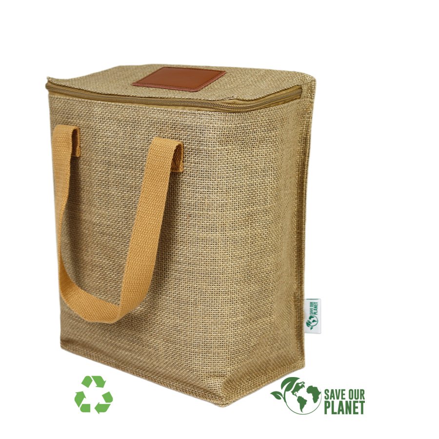 Cooler bag de yute 10 L 24 × 30 × 14 cm