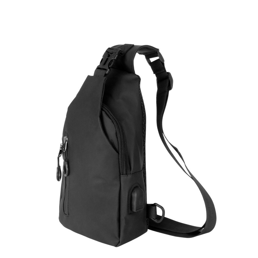 Mochila cruzada impermeable de cuerina 3 L 16 × 30 × 7 cm