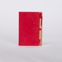 Libreta de cuerina con bolígrafo 8,9 × 13 × 1,4 cm