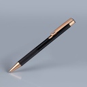 Bolígrafo de aluminio negro y encobrizado 14 × Ø 1 cm