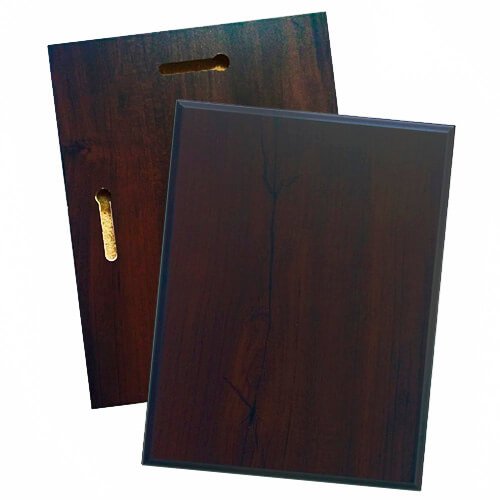 Galvano de madera enchapada tipo nogal