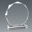 Galvano de cristal octogonal de 10 mm 21,5 × 20 cm