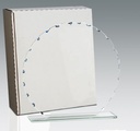 Galvano de cristal circular 17,5 × 18 cm