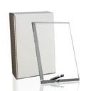 Galvano de cristal con soporte metálico 23 × 18 cm