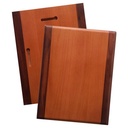 Galvano de madera de raulí en dos colores