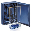 Galvano de cristal con forma de escudo 23 × 14,5 cm