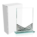 Galvano de cristal rectangular jade 18 × 13 cm