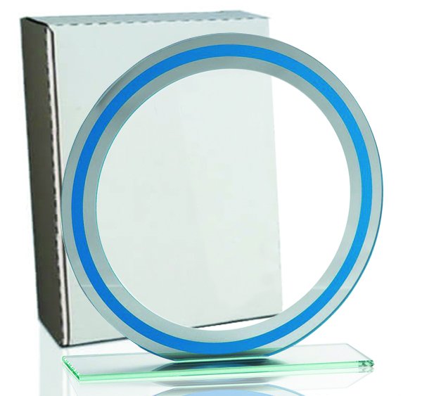 Galvano de cristal circular 21 × 21 cm