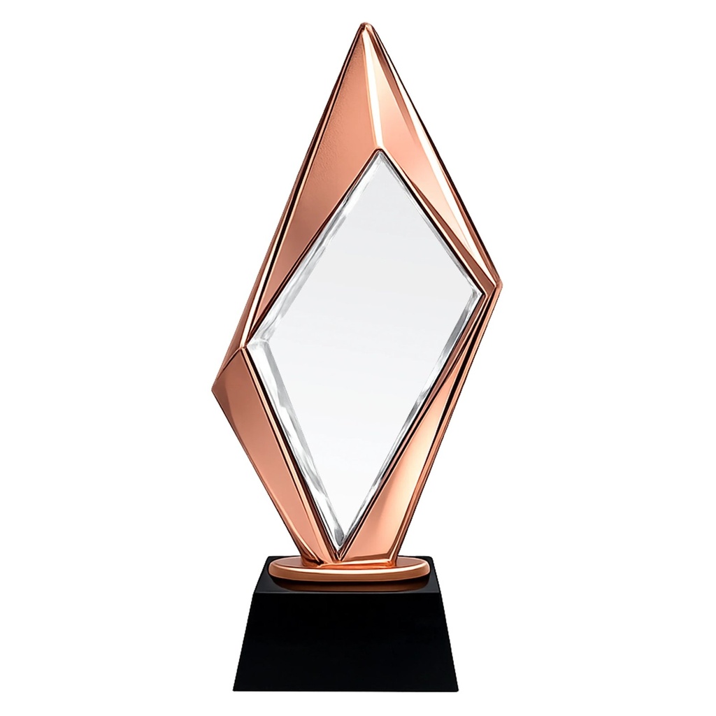 Galvano de cristal con base de cristal negro 26,5 × 11 cm