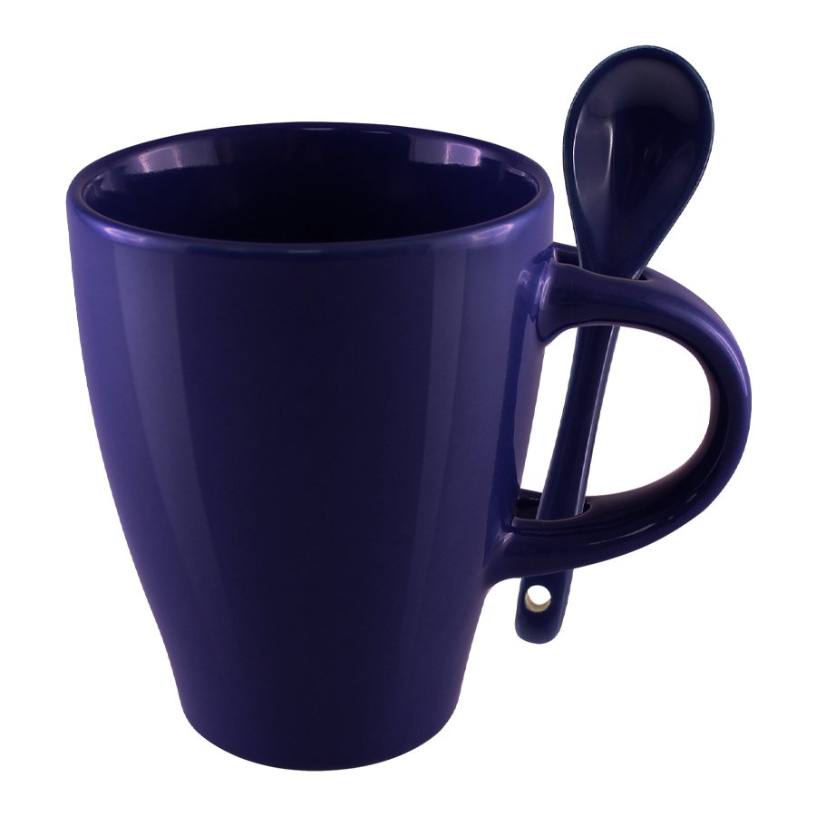 Tazón de cerámica con cuchara 320 ml Ø 8,3 × 10,3 cm