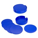 Set de posavasos plásticos redondos Ø 9,9 cm