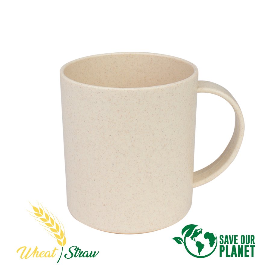 Mug de caña de trigo 350 ml Ø 8 × 9 cm