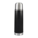 Termo de acero con funda de cuerina 500 ml Ø 6,6 × 24,4 cm