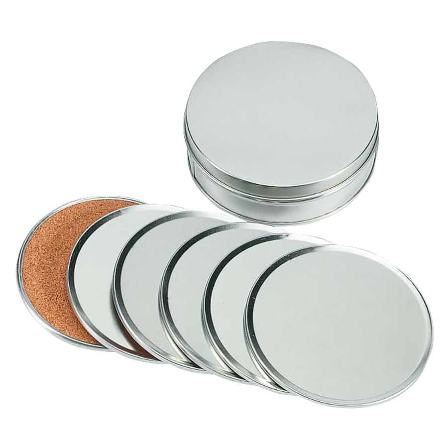 Set de posavasos de aluminio 9,8 cm