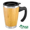 Mug de bambú con asa plástica 400 ml 13,6 × Ø 8,6 cm