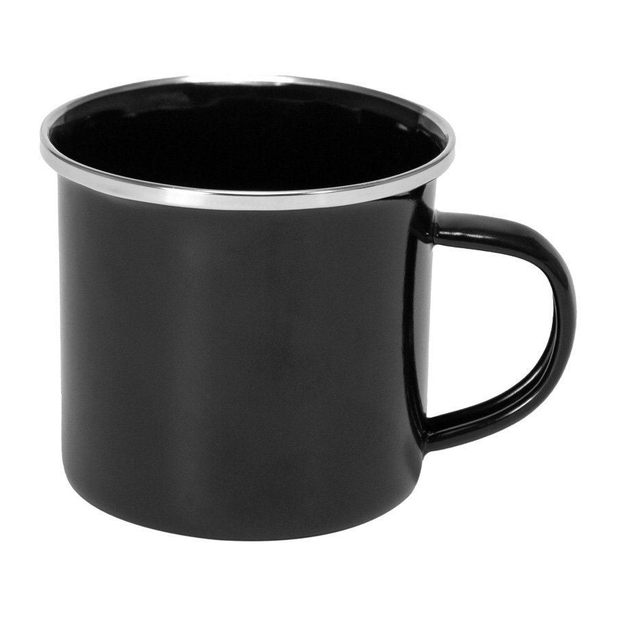 Tazón enlozado negro 350 ml Ø 8,8 × 8 cm