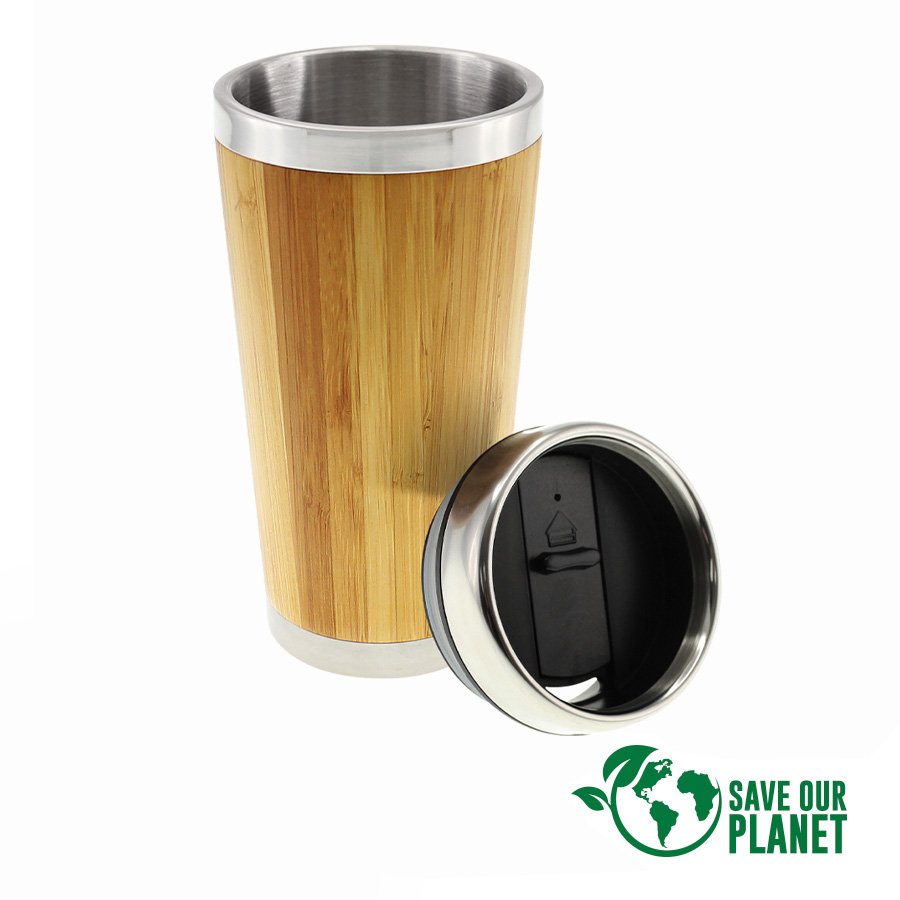 Mug de bambú 450 ml Ø 8 × 17,7 cm