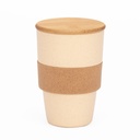 Vaso de bambú y corcho con fibra de trigo 14,2 × Ø 9,4 cm