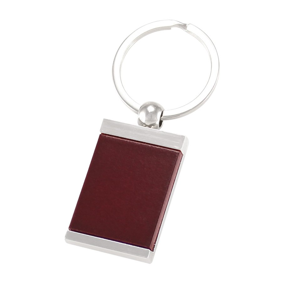 Llavero de metal y madera 4,1 × 2,8 × 0,6 cm
